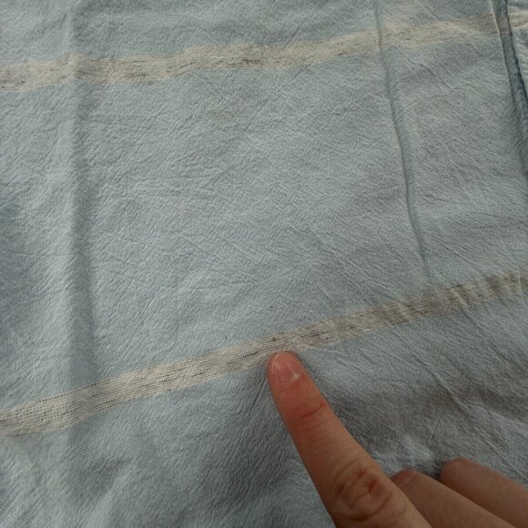 Quiksilver Button Up Shirt Short Sleeve Men Surf Blue Striped Medium Beach ** - Picture 14 of 16